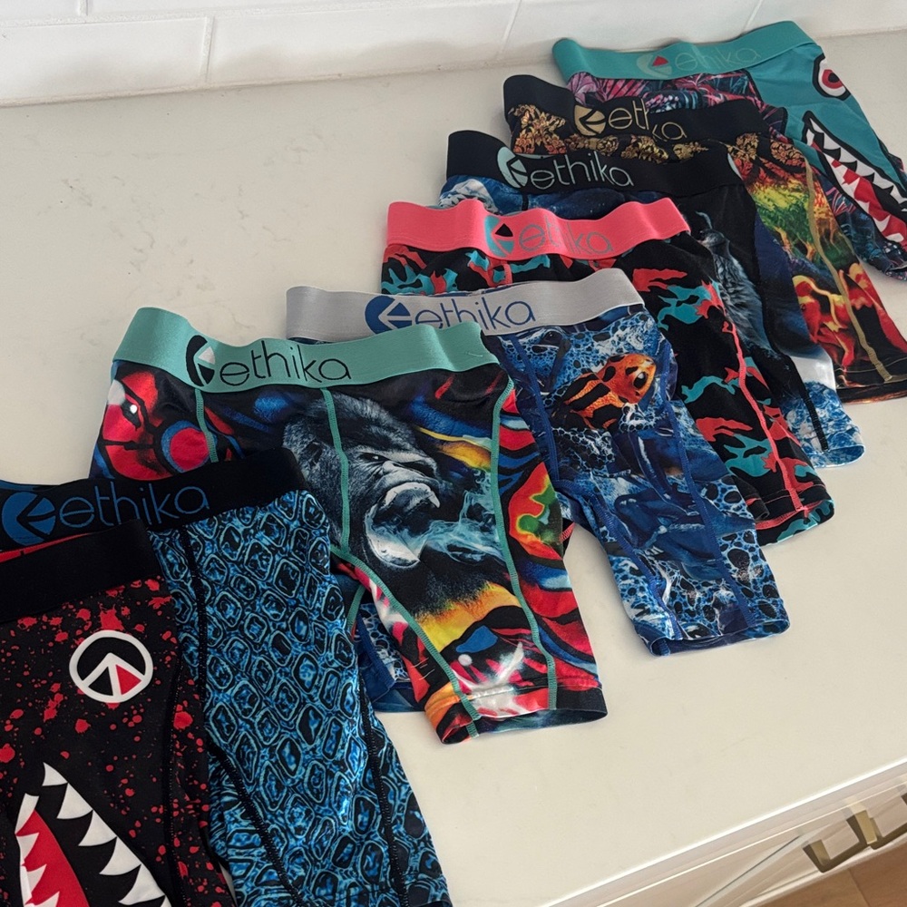 Ethika Kids Multicolor Boxer Briefs Collection YOUTH MEDIUM
